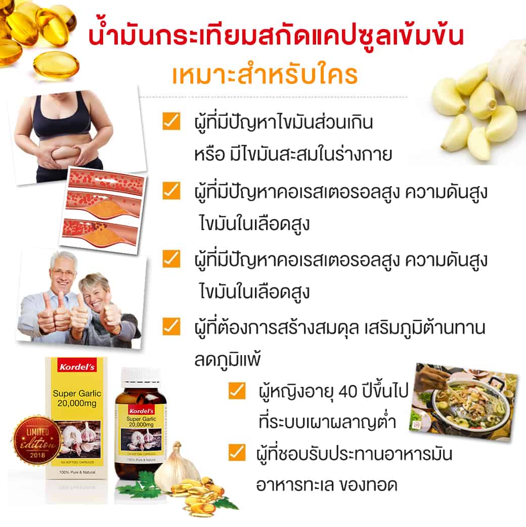 แคปซูลกระเทียมสกัดเข้มข้น Kordel’s Super garlic 20,000 mg 5 แคปซูลกระเทียมสกัดเข้มข้น Kordel’s Super garlic 20,000 mg - Image 5