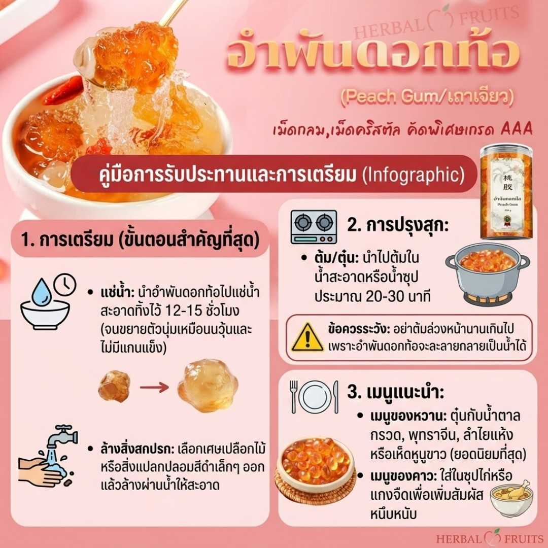 อำพันดอกท้อ เถาเจียว ยางท้อหิมะ เกรดพรีเมียม 200g คัดมือ 1.2-1.4 cm คอลลาเจนธรรมชาติ บำรุงผิวพรรณ 7 อำพันดอกท้อ เถาเจียว ยางท้อหิมะ เกรดพรีเมียม 200g คัดมือ 1.2-1.4 cm คอลลาเจนธรรมชาติ บำรุงผิวพรรณ - Image 7